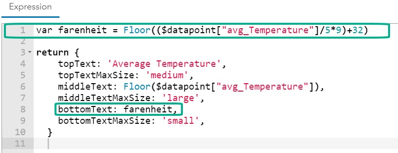 Beispiel-Arcade-Ausdruck Beispiel-Arcade-Ausdruck