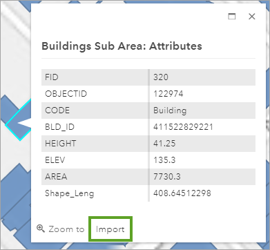 Importoption in Pop-up-Fenster Importoption in Pop-up-Fenster