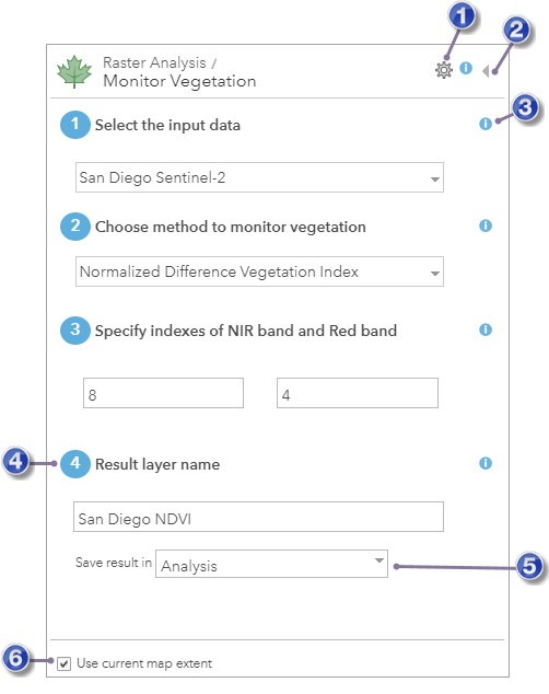 Bereich "Vegetation überwachen" Bereich "Vegetation überwachen"