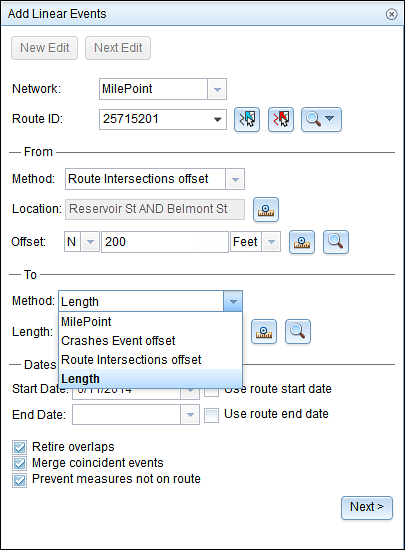 To Method length selection To Method length selection